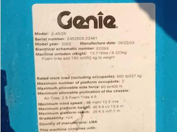 Дигачка зглобна платформа Genie Z-45/25: слика 5