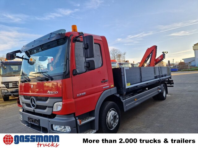 Камион со платформа, Камион со кран Mercedes-Benz 1218 L 4x2, Fassi Kran F 95A21 5.9m-1.545 kg,: слика 12