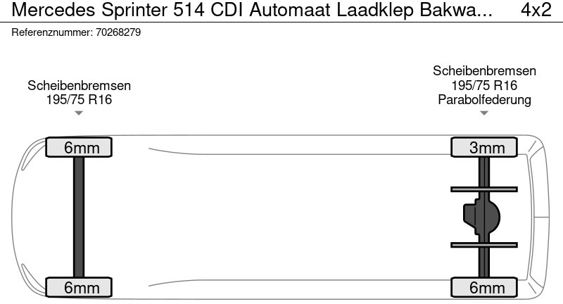 Комбе фургон Mercedes-Benz Sprinter 514 CDI Automaat Laadklep Bakwagen Dubbellucht Airco Cruise Koffer Meubelbak 19m3 Airco Cruise control: слика 20