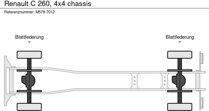 Камион со кабинска шасија Renault C 260, 4x4 chassis: слика 18