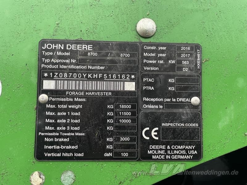 Комбајн за сточна храна John Deere 8700: слика 9